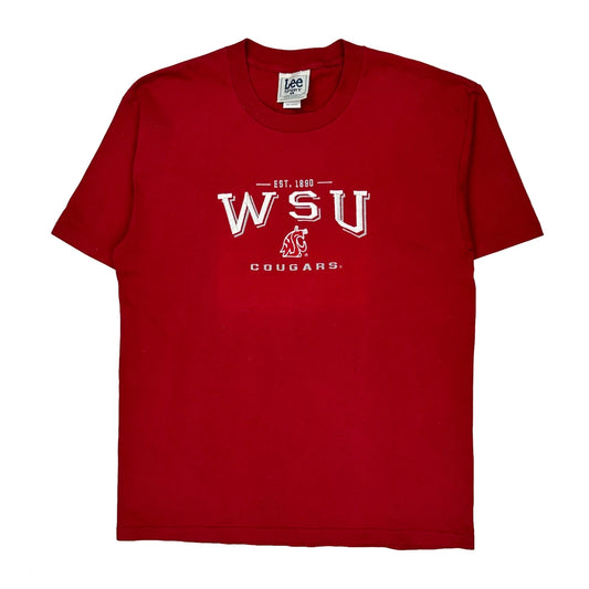 Vintage Wsu Cougars Lee Sport College T-Shirt - Large Red Cotton