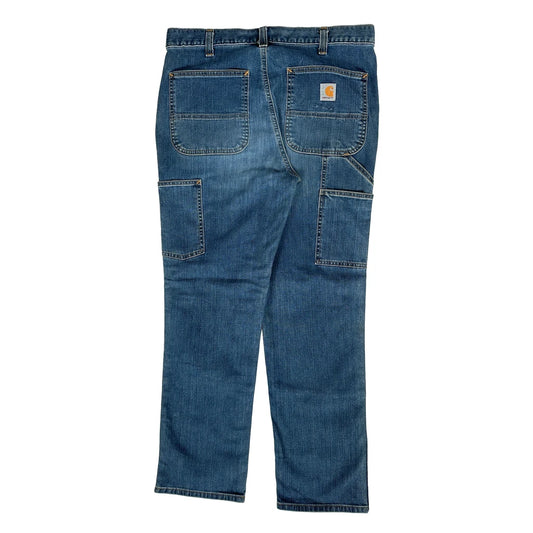 Carhartt Double Knee Carpenter Jeans - 33W 29L Blue Denim