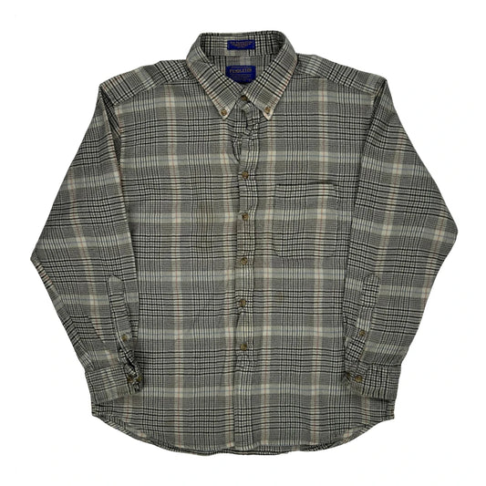 Pendleton Checked Shirt - XL Grey Virgin Wool