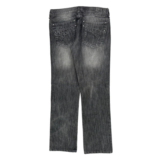 Vintage Helix Slim Jeans - 36W 34L Grey Cotton Blend