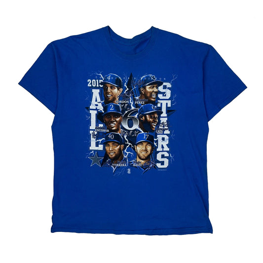 All-Stars Mlb Graphic T-Shirt - Large Blue Cotton