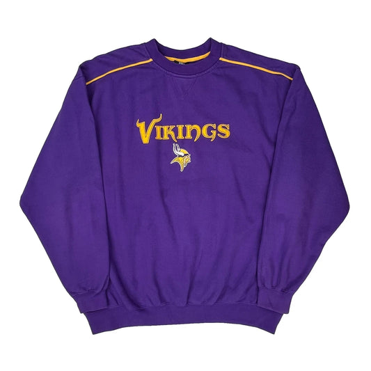 Vikings Nfl Graphic Sweatshirt - XL Purple Cotton