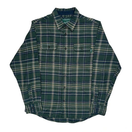 Woolrich Checked Flannel Shirt - Large Green Cotton