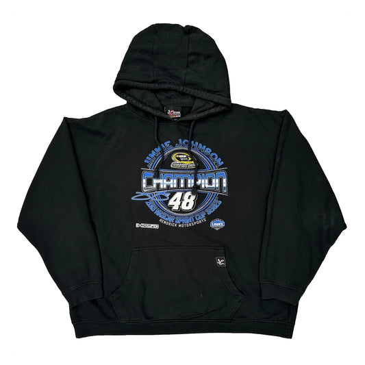 Jimmie Johnson Chase Authentics Nascar Hoodie - 2XL Black Cotton Blend