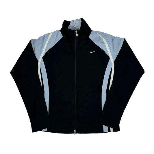 Nike Track Jacket - Large Black Polyester