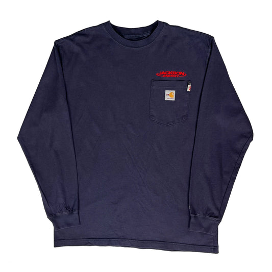 Jackson Energy Carhartt Long Sleeve T-Shirt - Medium Navy Cotton