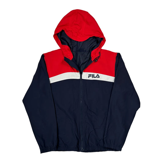 Fila Reversible Windbreaker - Large Navy Polyester