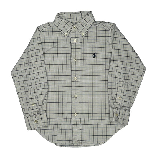 Vintage Age 4 Ralph Lauren Checked Shirt - XS White Cotton