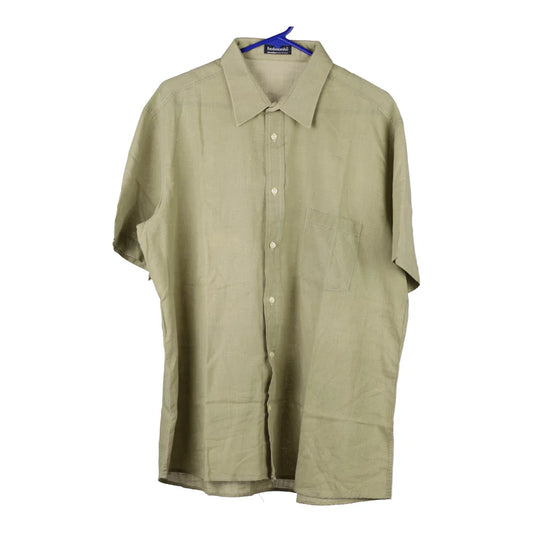Vintage Unbranded Short Sleeve Shirt - Large Green Cotton