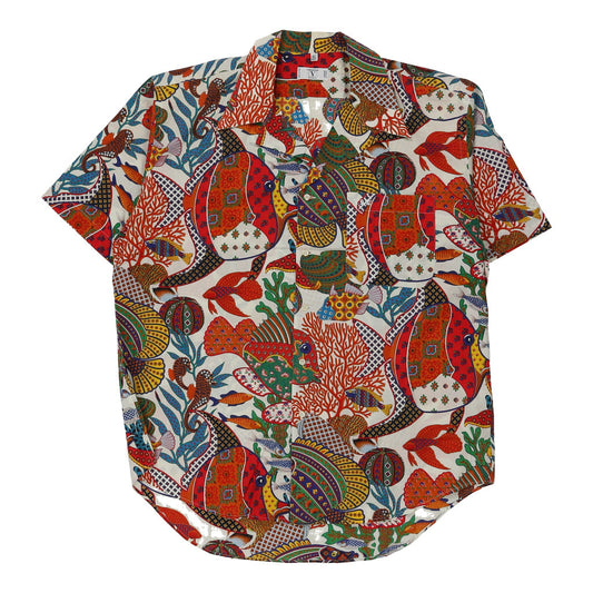Vintage Valentino Short Sleeve Shirt - XL Multicoloured Cotton