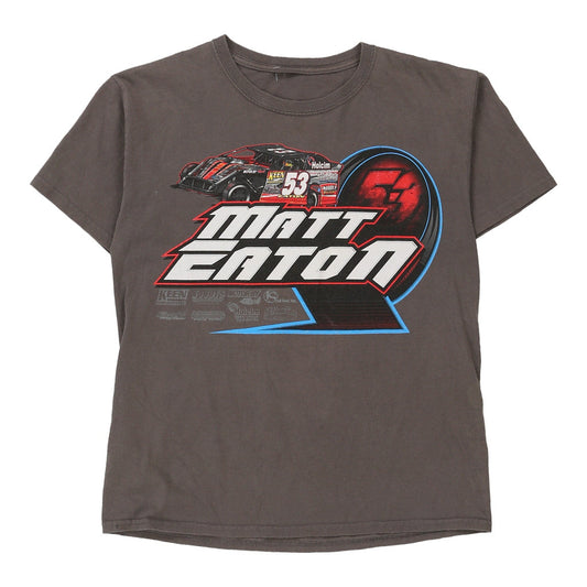 Vintage Nascar T-Shirt - Small Grey Cotton