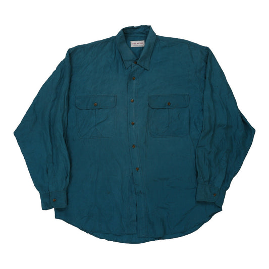 Vintage Villa Finzi Shirt - XL Blue Silk