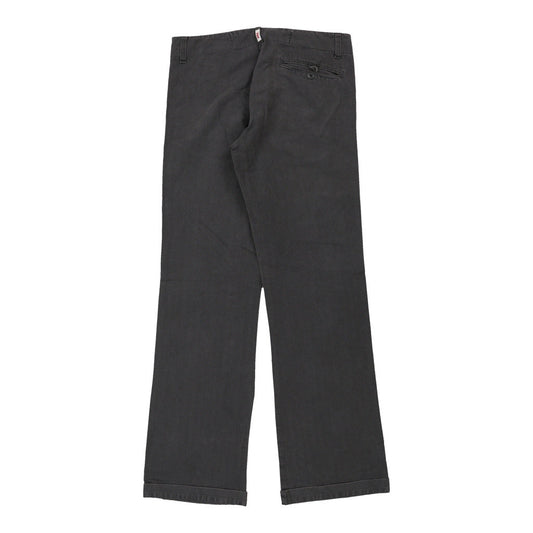 Vintage Rifle Trousers - 32W UK 10 Grey Cotton