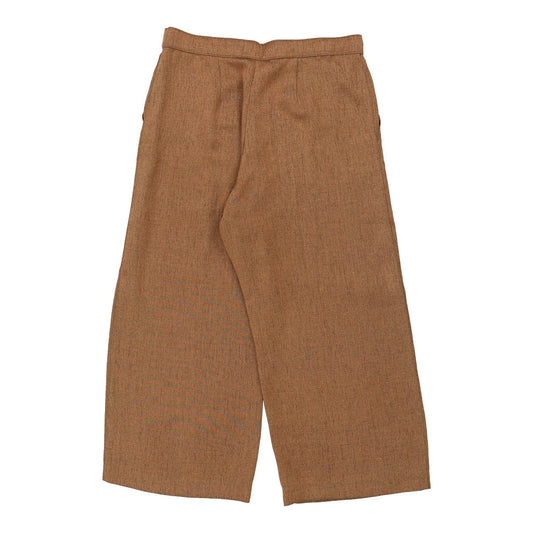 Vintage Unbranded Trousers - 34W UK 16 Brown Cotton