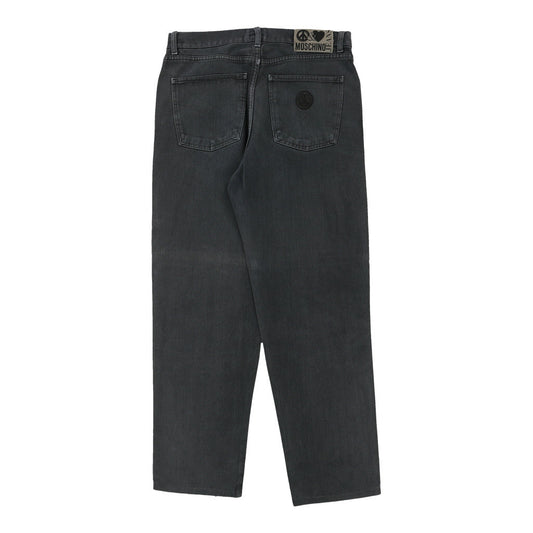 Vintage Moschino Jeans Trousers - 32W 28L Grey Cotton