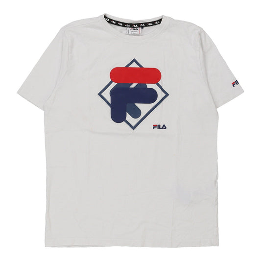 Vintage Age 15-16 Fila Graphic T-Shirt - XL White Cotton