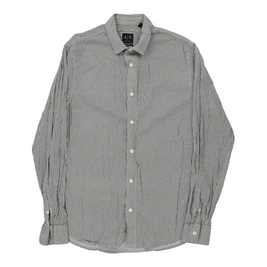 Vintage Armani Exchange Shirt - Small Grey Cotton