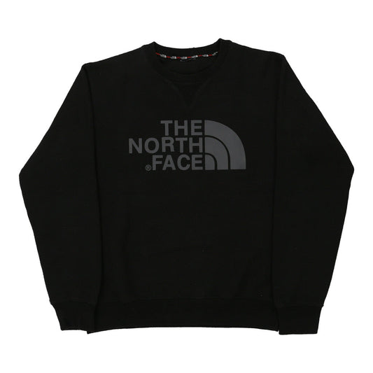 Vintage The North Face Spellout Sweatshirt - Small Black Cotton
