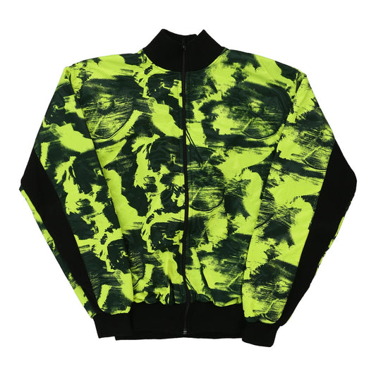 Vintage Seb Graphic Bomber Jacket - Large Yellow Polyester