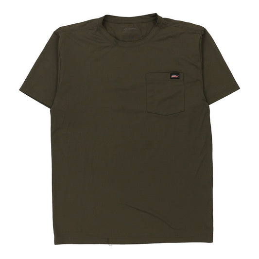 Vintage Dickies T-Shirt - Medium Khaki Cotton