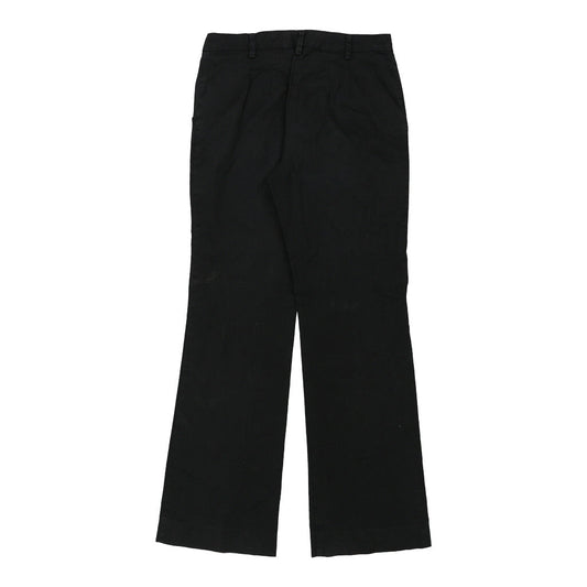 Vintage Love Moschino Flared Trousers - 30W UK 10 Black Cotton