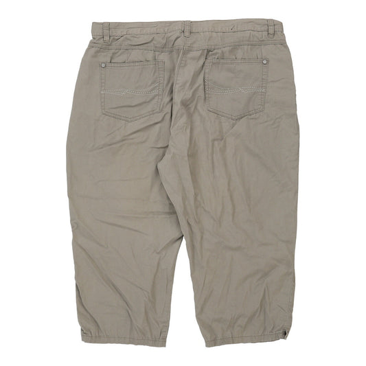 Vintage 3/4 Length Clarina Shorts - 38W UK 16 Beige Cotton