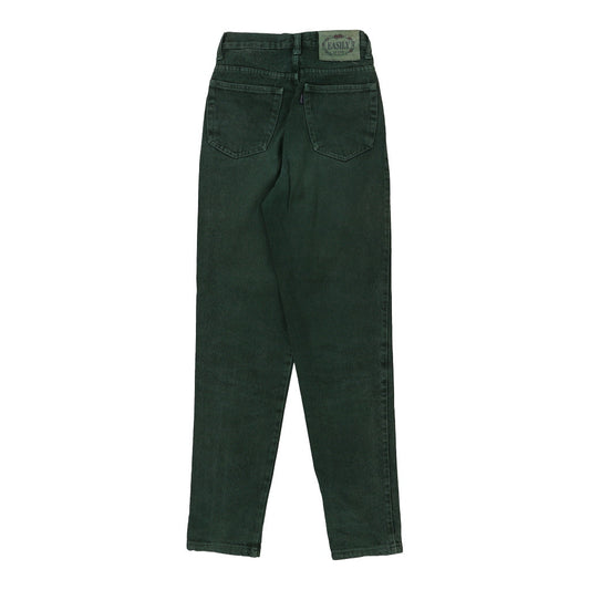 Vintage Easily Jeans Jeans - 24W UK 6 Green Cotton