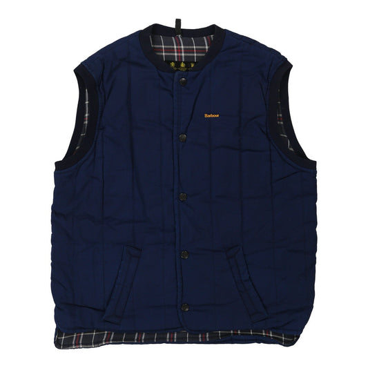 Vintage Barbour Gilet - XL Navy Cotton
