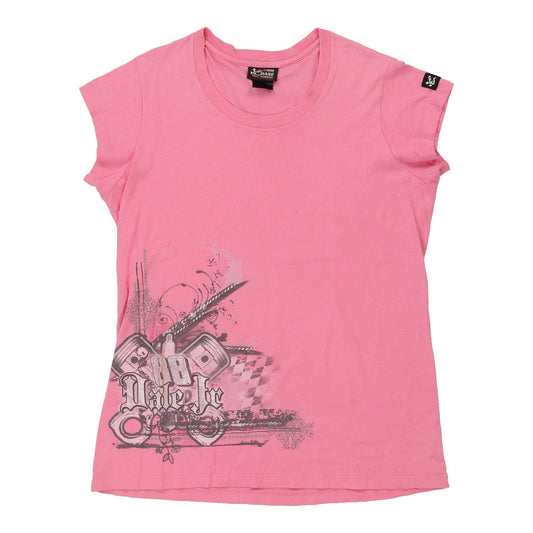 Vintage Chase Authentics Nascar T-Shirt - Large Pink Cotton