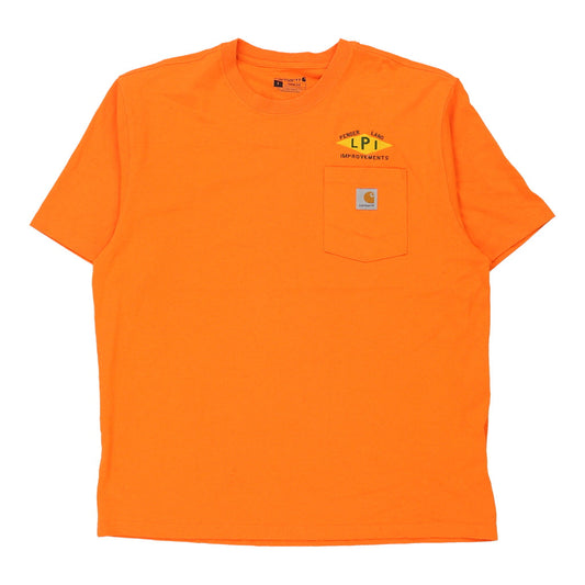 Vintage Carhartt T-Shirt - Large Orange Cotton