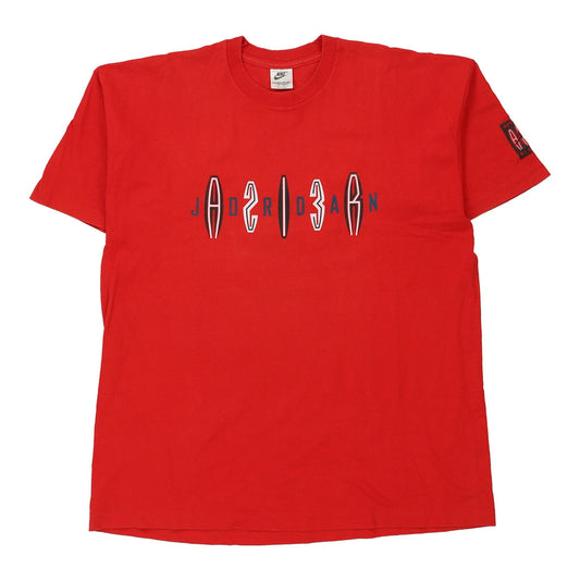 Vintage Jordan Nike Graphic T-Shirt - XL Red Cotton
