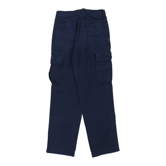 Vintage Contro Vento Cargo Trousers - 31W 33L Navy Cotton