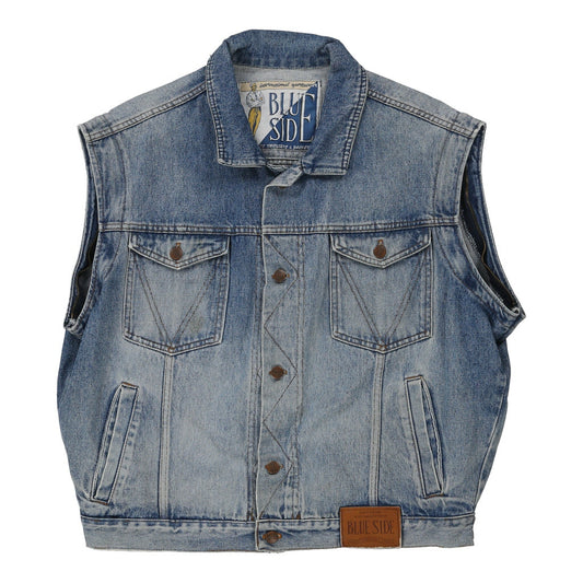 Vintage blue Blue Side Denim Gilet - mens medium