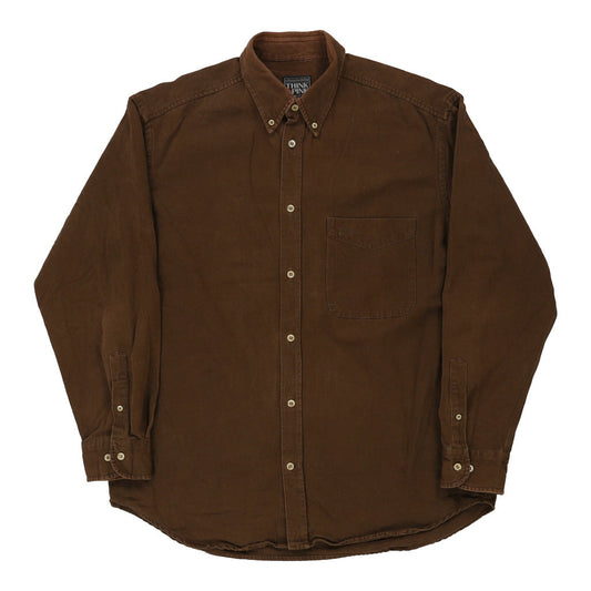 Vintage brown Think Pink Shirt - mens x-large