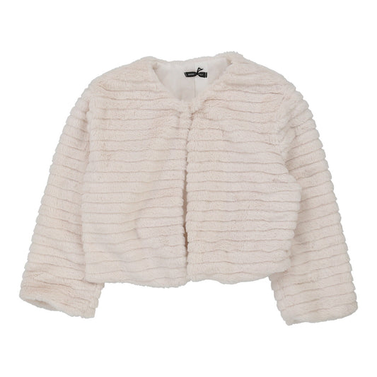 Vintage Unbranded Cropped Jacket - Medium White Faux Fur
