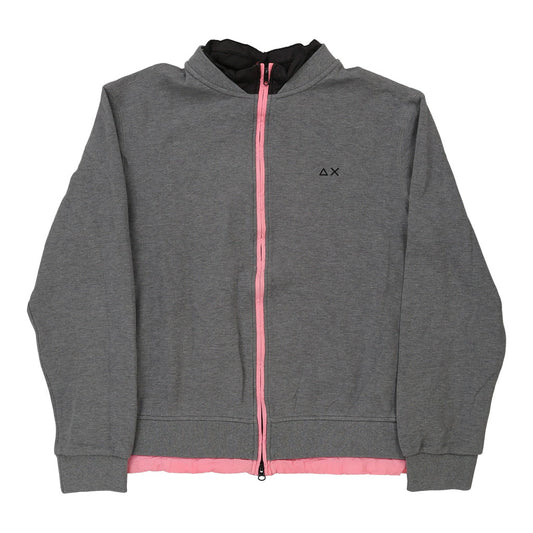 Vintage Sun68 Zip Up - 2XL Grey Cotton