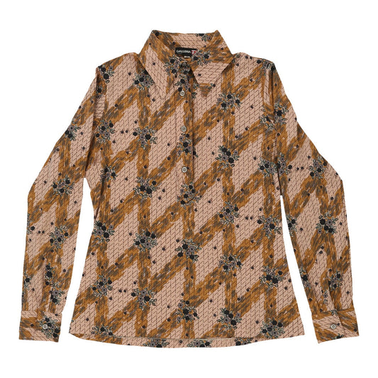 Vintage brown Galleria Patterned Shirt - womens x-small