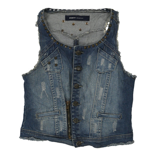 Vintage blue Danity Denim Gilet - womens x-small