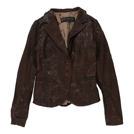 Vintage brown My Skin Leather Jacket - womens small