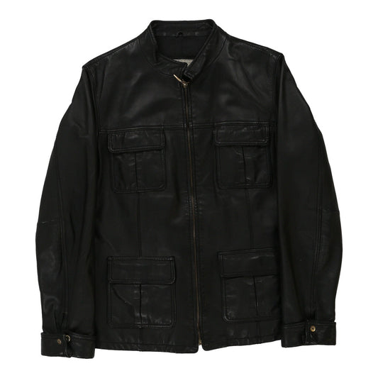 Vintage Conbipel Leather Jacket - Small Black Leather