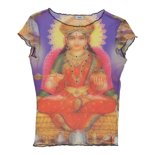 Vintage multicoloured Onyx Top - womens small