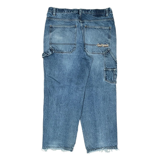 Southpole Cargo Carpenter Jeans - 40W 31L Blue Denim