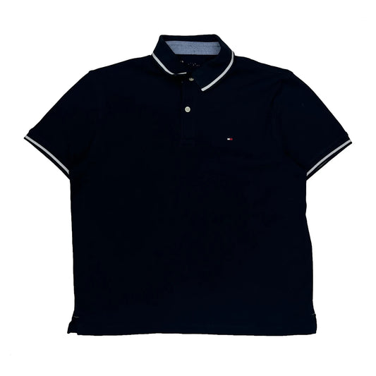 Tommy Hilfiger Polo Shirt - Medium Navy Cotton