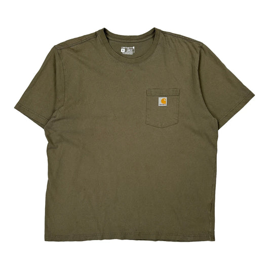 Vintage Carhartt T-Shirt - XL Green Cotton