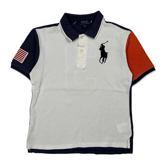 Age 8-9 Polo By Ralph Lauren Polo Shirt - Medium White Cotton