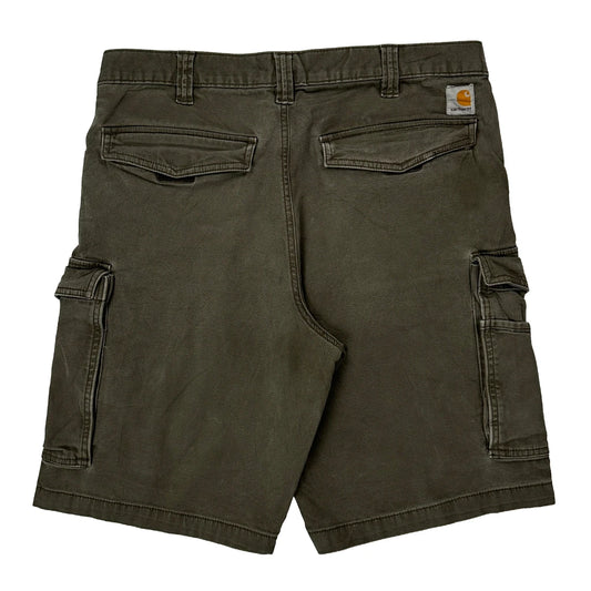 Carhartt Cargo Shorts - 33W 11L Green Cotton