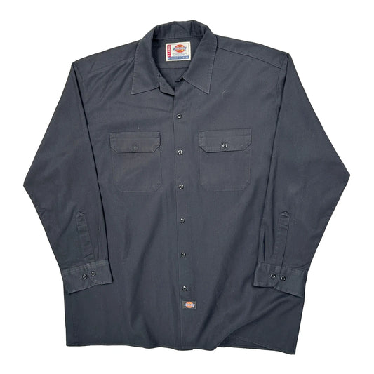 Dickies Shirt - XL Black Polyester Blend