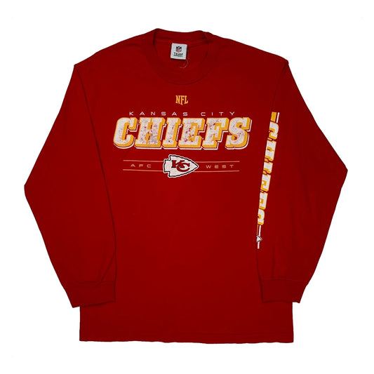 Vintage Kansas City Chiefs Nfl Long Sleeve T-Shirt - Large Red Cotton