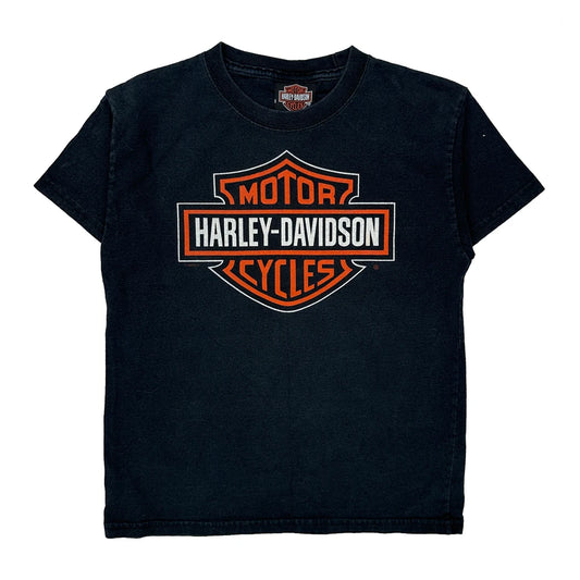 Vintage Age 5 Harley Davidson T-Shirt - Small Black Cotton