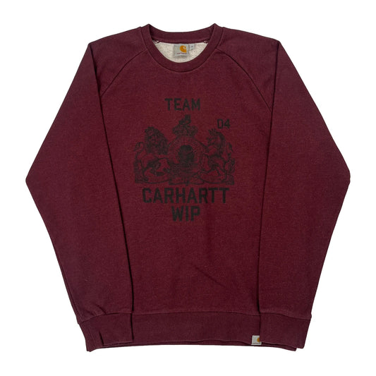 Team Carhartt Wip Carhartt Graphic Sweatshirt - Medium Burgundy Cotton